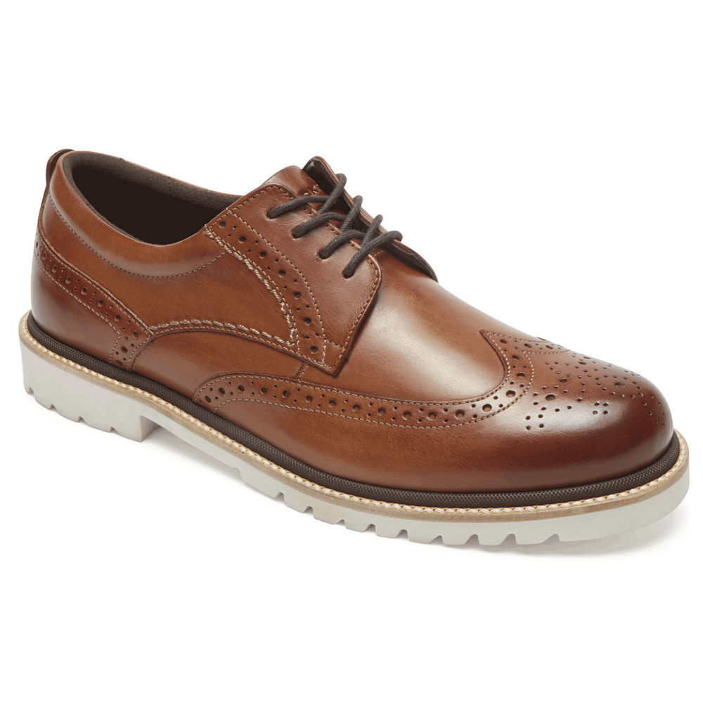 Rockport Singapore Mens Dress Shoes - Marshall Wingtip Brown - ZA8625930